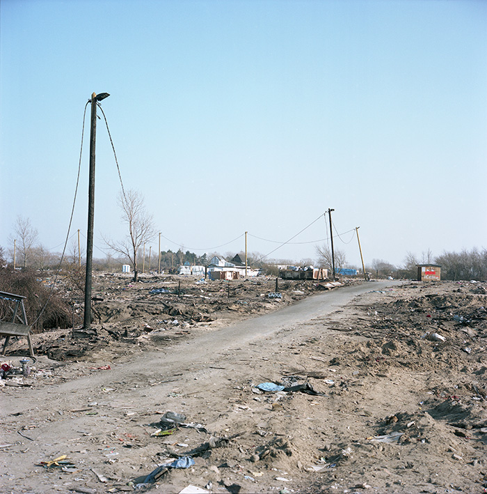 March 17, 2016 - The street of the restaurants destroyed, southern zone, Jungle of Calais