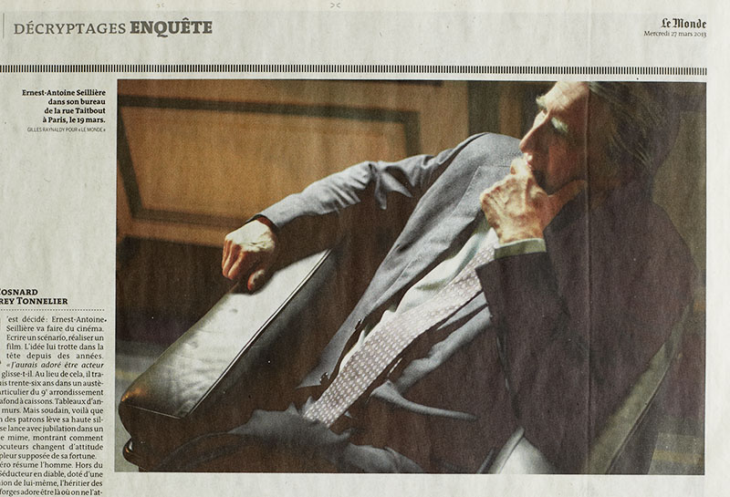Ernest-Antoine Seillière pour "Le Monde", 2013