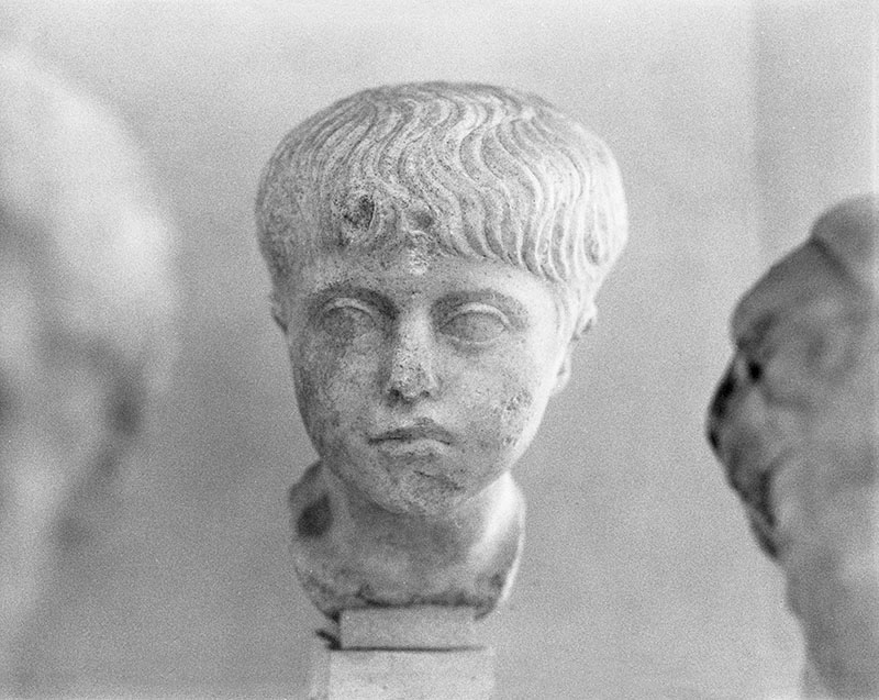 Tête d'enfant, Termes de Dioclétien, Rome, 2015