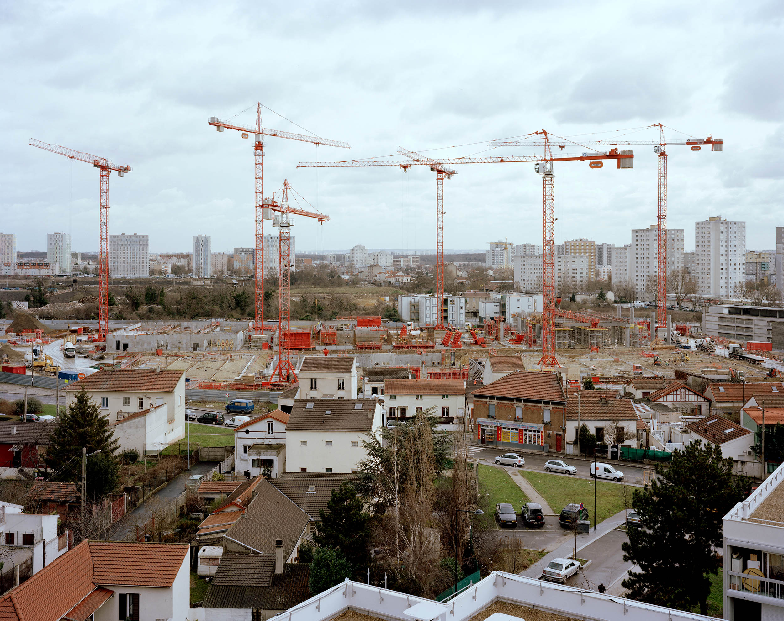 Beginning of the structural work, Pierrefitte-sur-Seine, 26 February 2010