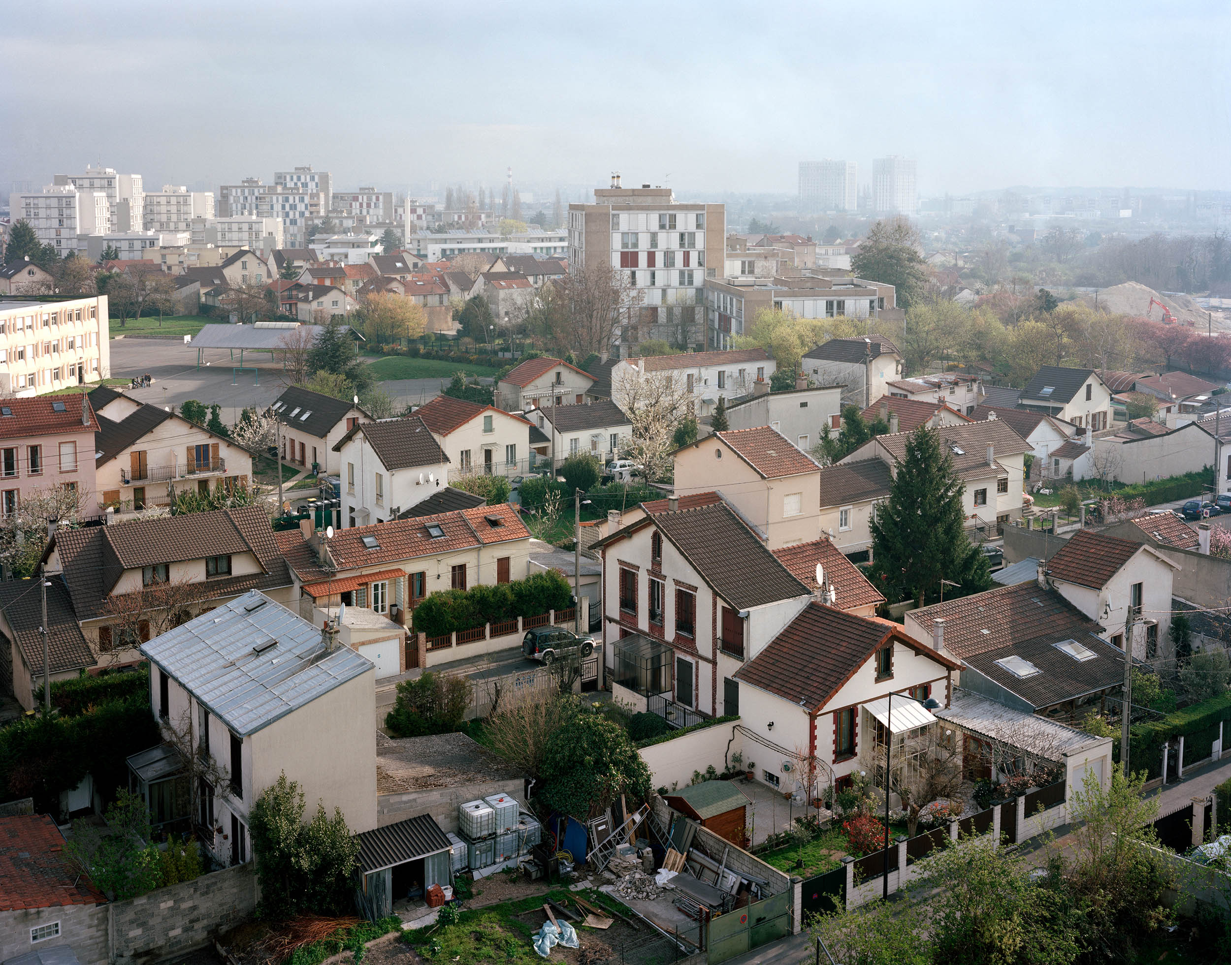 View from the roof of the building, Pierrefitte-sur-Seine, 7 April 2010