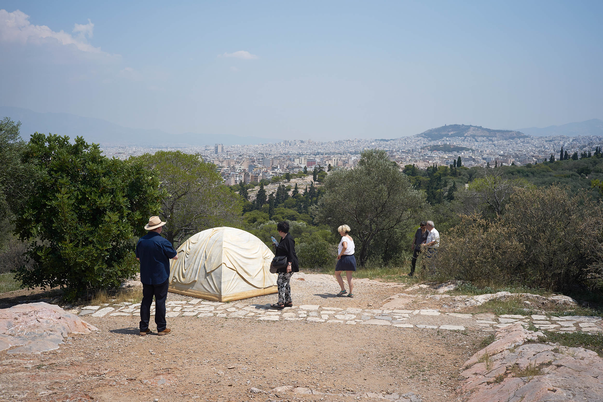 Rebecca Belmore, Biinjiya’iing Onji (“From inside”), Philopappos Hill, Athens, 2017