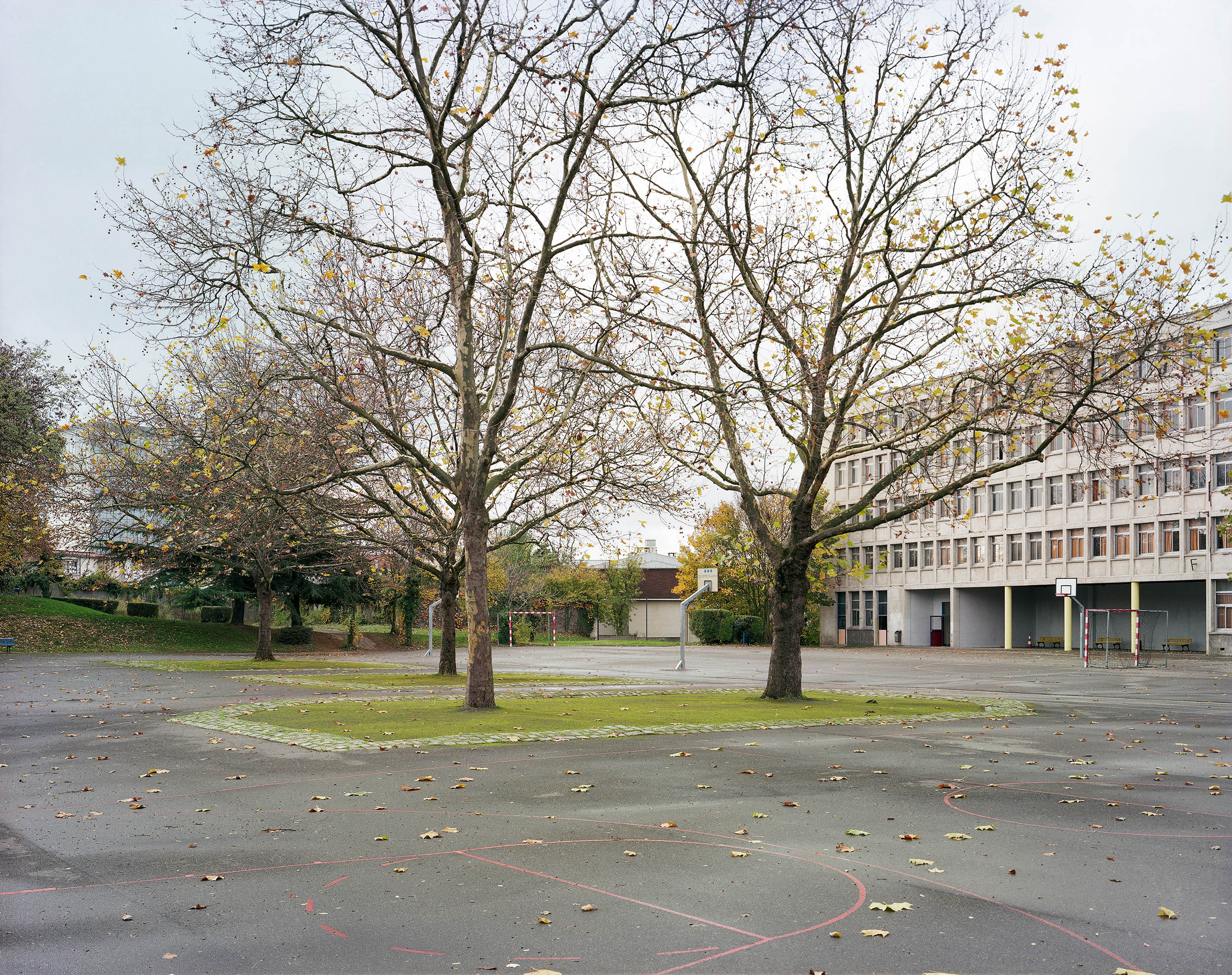 College playground in autumn, 2009