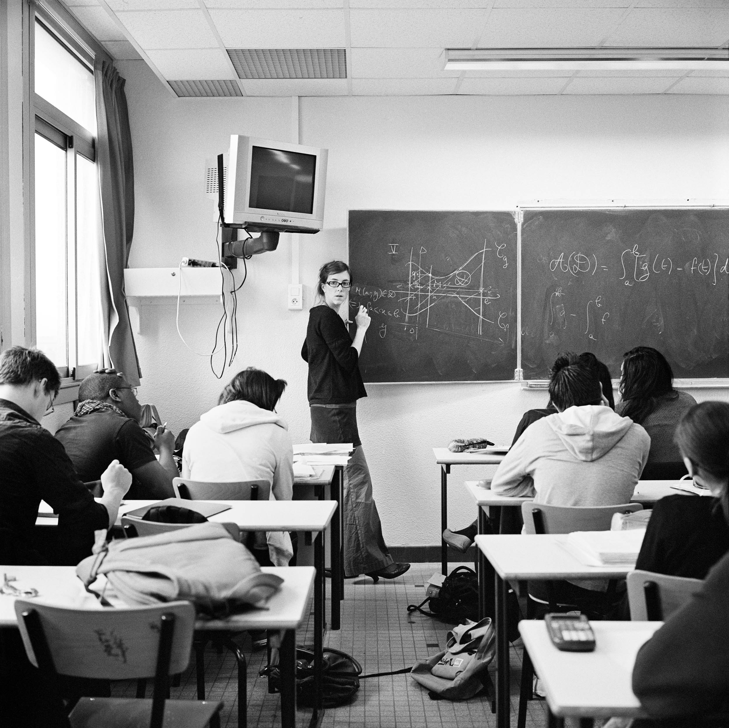 Year 13 maths lesson, 2010