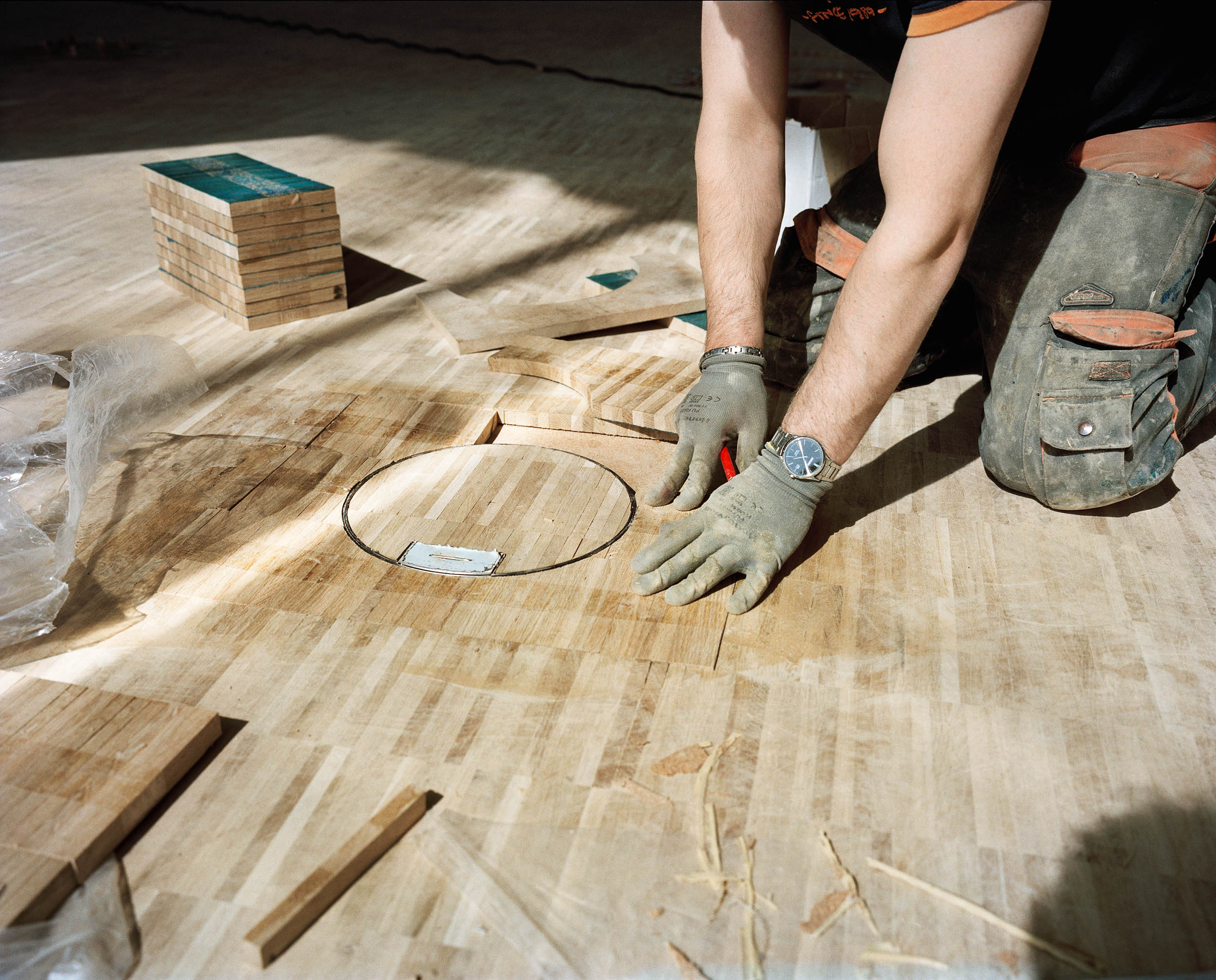 A parquet installer, May 2016
