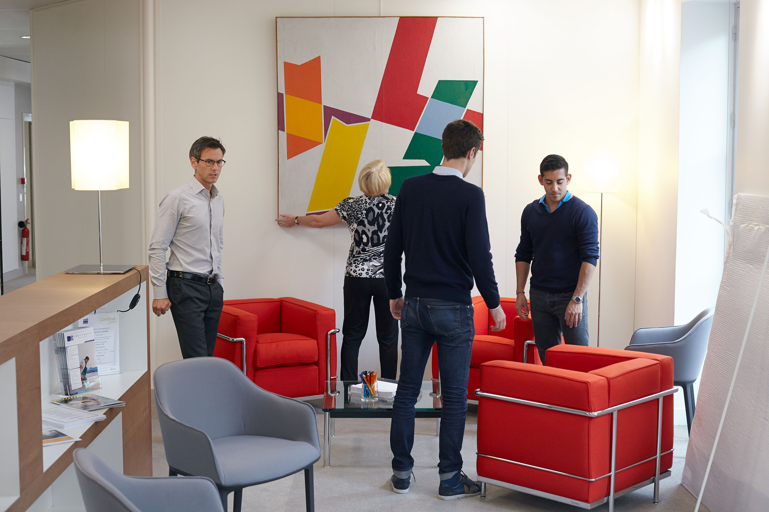 Final decorative touches, new headquarters