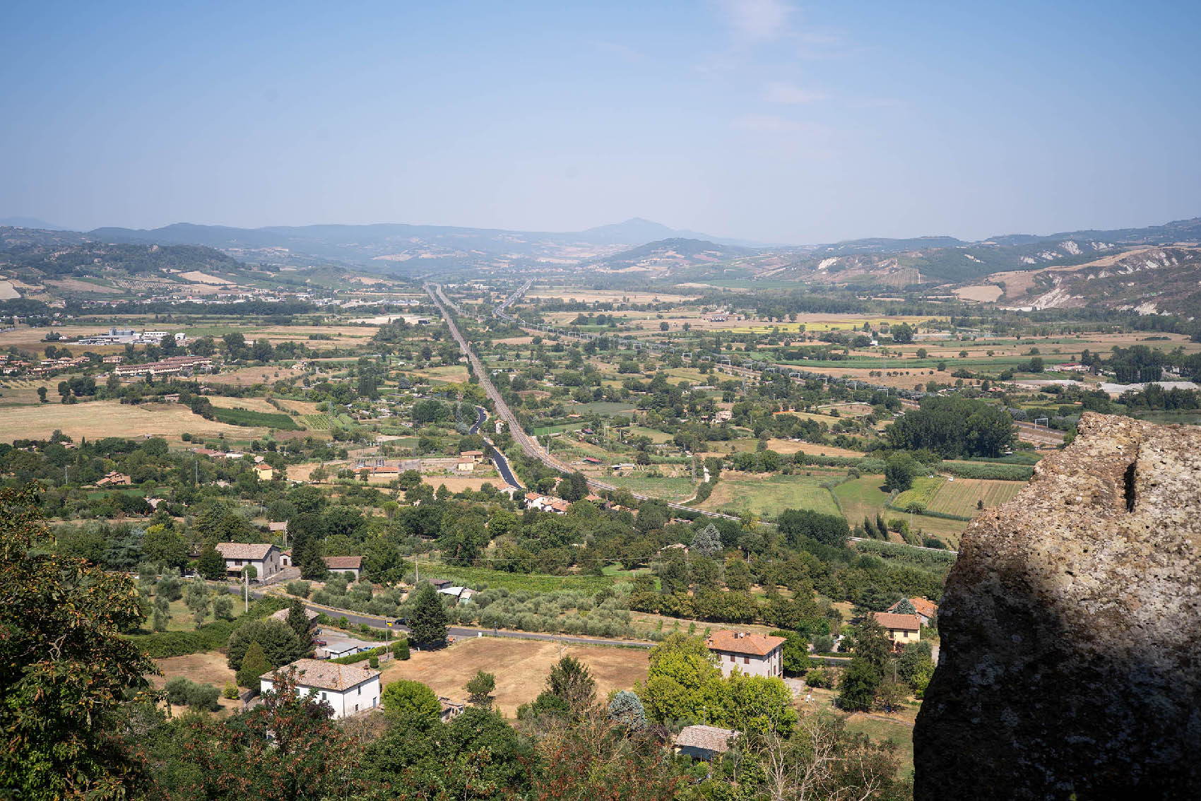 View of the country side from Orvieto, Italy,