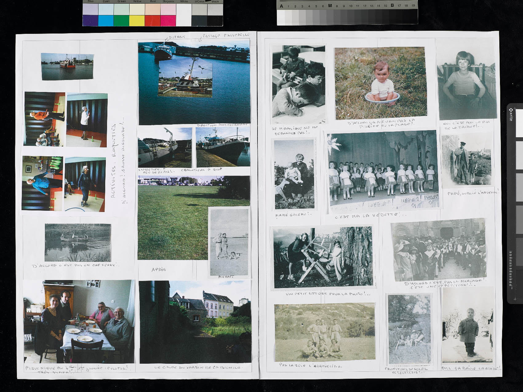 Maryse's original sheet: photocopies, collage, handwriting // Cherbourg-en-Cotentin, 2019